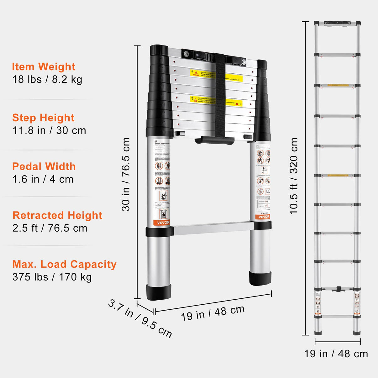 Scala Telescopica - Max 5,6 metri & 181 kg