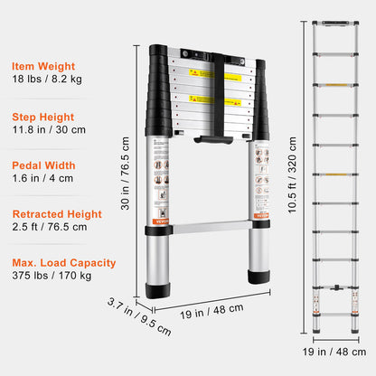 Scala Telescopica - Max 5,6 metri & 181 kg