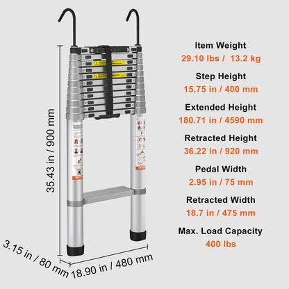 Scala Telescopica - Max 5,6 metri & 181 kg