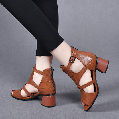 Sandalias Fiesta Romana [🐂100% cuero auténtico]