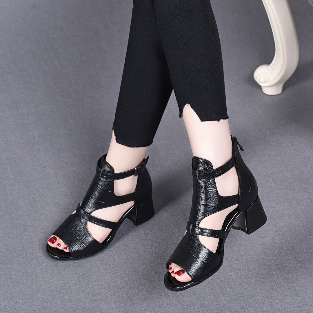 Sandalias Fiesta Romana [🐂100% cuero auténtico]