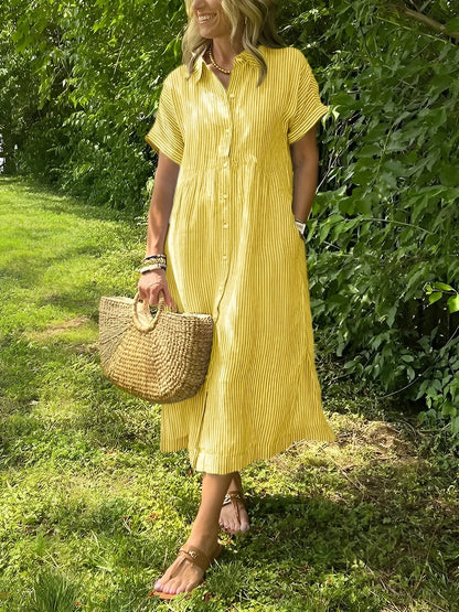 Kjellina – Camicia Abito Estivo a Righe